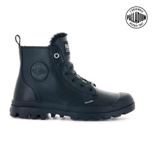 Bottes Palladium Pampa Hi Zip Leather S Femme Noir | FR TVI965P